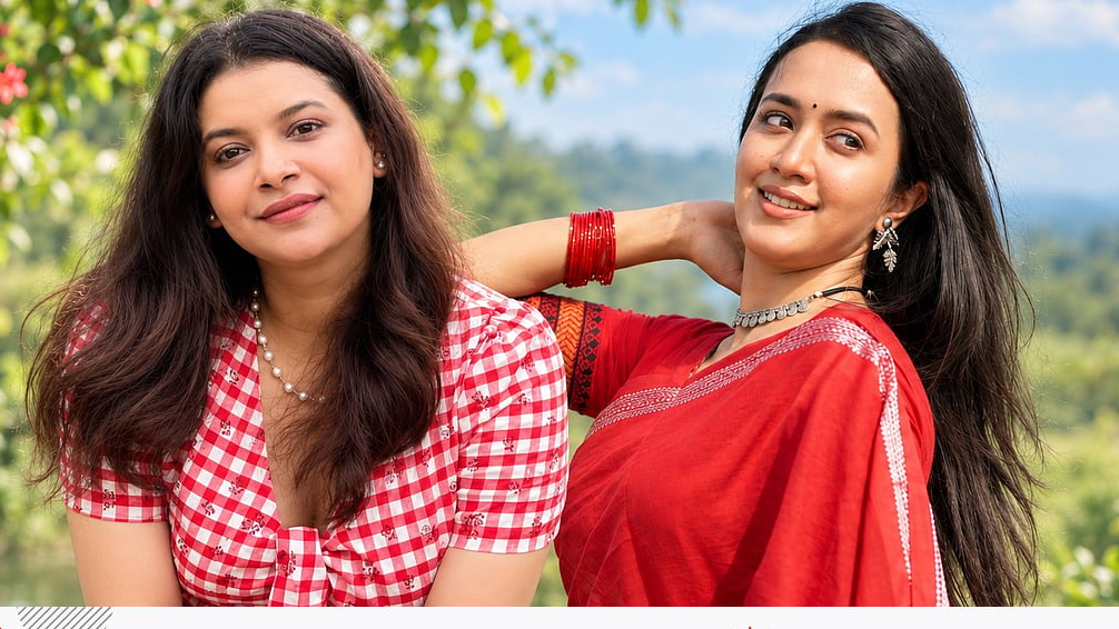 লাল শাড়িতে আইশা, গরমে নাজেহাল ফারিয়া